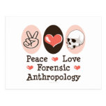 Peace Love Forensic Anthropology Postcard