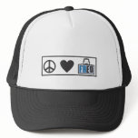 Peace Love Fred Trucker Hat