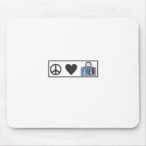 Peace Love Fred mousepads