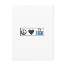 Peace Love Fred Postcard