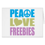 Peace Love Freebies Greeting Cards