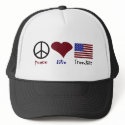 peace love freedom hats