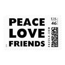 Peace Love Friends postage by PeaceLoveLabels Peace Love Friends postage