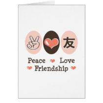 Peace Love Friendship Greeting Card cards