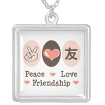 Peace Love Friendship Necklace necklaces