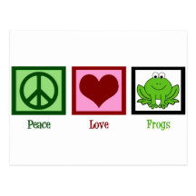 Peace Love Frogs Postcards