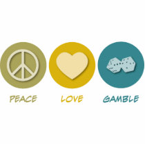 Peace Love Gamble photo sculptures