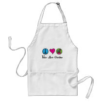 Peace Love Garden aprons by GardenObsessions Peace Love Garden aprons