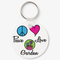 Peace Love Garden keychains by GardenObsessions Peace Love Garden keychains