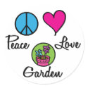 Peace Love Garden stickers