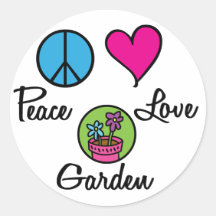 Peace Love Garden Sticker