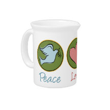 Peace Love Gardening Drink Pitchers