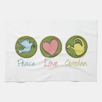 Peace Love Gardening kitchen towels