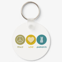 Peace Love Garments keychains by 1000suns Peace Love Garments keychains