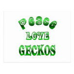 PEACE LOVE GECKOS POSTCARD