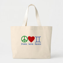 Peace Love Gemini Astrological Design Tote Bag