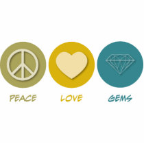 Peace Love Gems photo sculptures