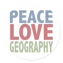 Peace Love Geography stickers