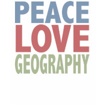 Peace Love Geography t-shirts