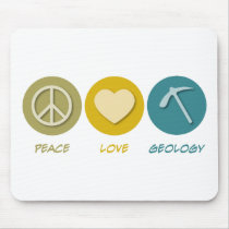 Peace Love Geology Mouse Mat