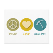 Peace Love Geology postcards by 1000suns Peace Love Geology postcards