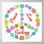 Peace Love Geology Poster