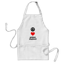 Peace love German Shepherd aprons