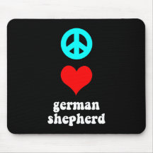 Peace love German Shepherd Mouse Pads