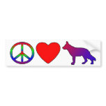 Peace Love German Shepherds Bumper Sticker