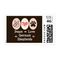 Peace Love German Shepherds Stamps