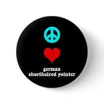 Peace love German Shorthaired Pointer buttons