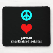 Peace love German Shorthaired Pointer Mouse Pad