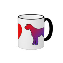 Peace Love German Wirehaired Pointers Coffee Mugs