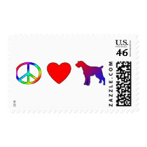 Peace Love German Wirehaired Pointers Postage Stamp