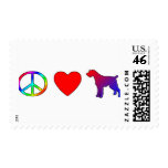 Peace Love German Wirehaired Pointers postage