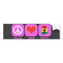 Peace Love Ghana bumper stickers