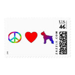 Peace Love Giant Schnauzers postage