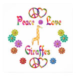 PEACE LOVE GIRAFFES POSTERS