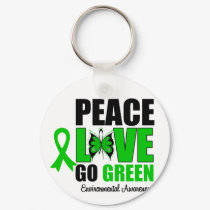 Peace Love Go Green Environment Butterfly keychains by giftsforawareness Peace Love Go Green Environment Butterfly keychains