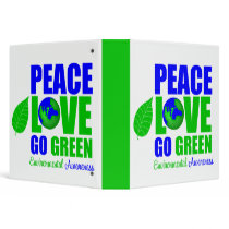 Peace Love Go Green Environment v3 Binders
