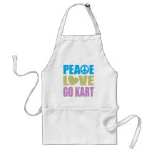 Peace Love Go Kart Aprons