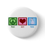 Peace Love Goats Pinback Button