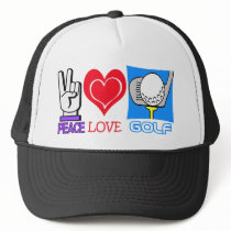 PEACE LOVE GOLF hats