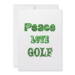 Peace Love Golf Personalized Invite