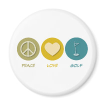 Peace Love Golf magnets