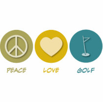Peace Love Golf photo sculptures