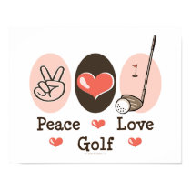 Peace Love Golf Poster posters