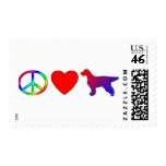 Peace Love Gordon Setters postage