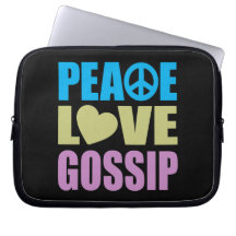 Peace Love Gossip Laptop Computer Sleeves