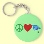 Peace Love Graduation T shirts and Grad Gifts keychains